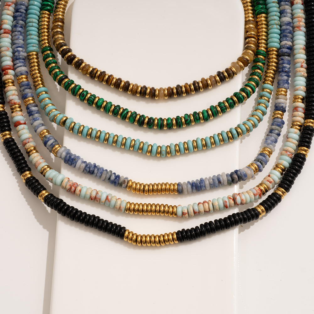 1 Piece Vintage Style Beads Natural Stones Women's Beaded Necklaces h5Picture4