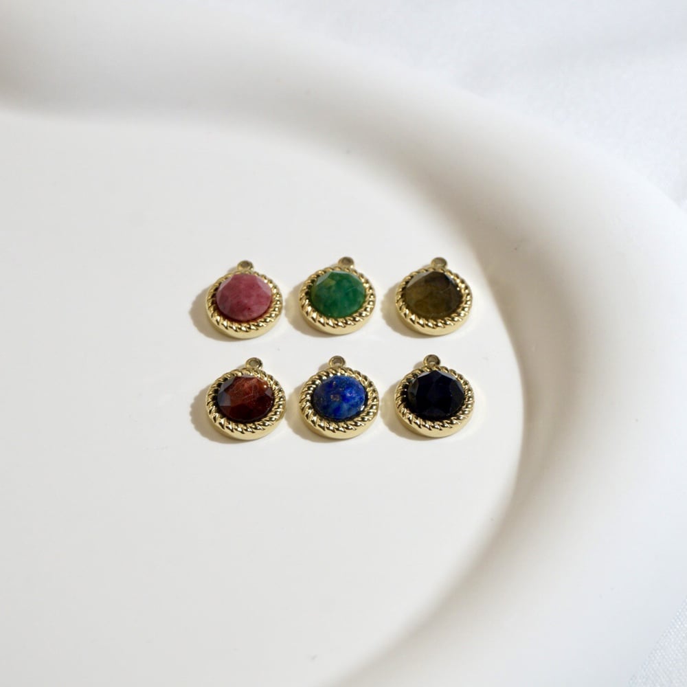 1 Parça Romantik Kendin Yap Düzensiz Şekilli Doğal Taşlı Kadın Kolye Ucu h5Resim3