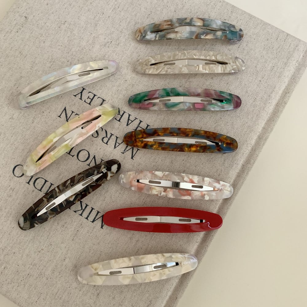 1 Pair Simple Series Retro Mixed Color Acetate Women's Hair Clips Picture4