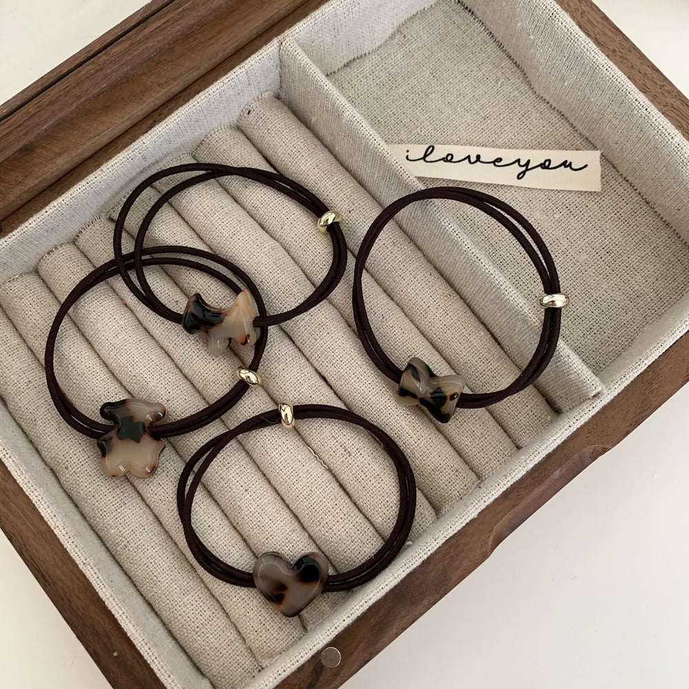 1 Pair Cute Dog Acetate Women's Hair Ties h5Picture3