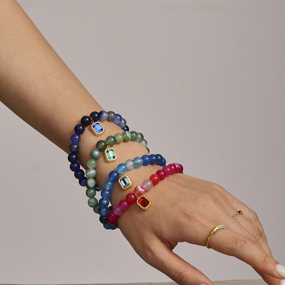 1 Piece Elegant Natural Beads Women's Beaded Bracelets Picture3