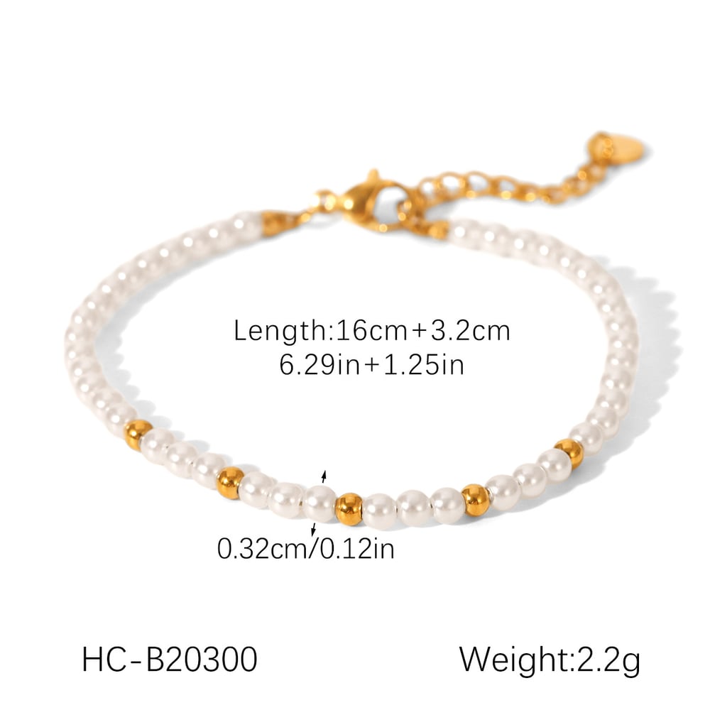 1 Stück Simple Series Tägliche Damen-Perlenarmbänder Bild2