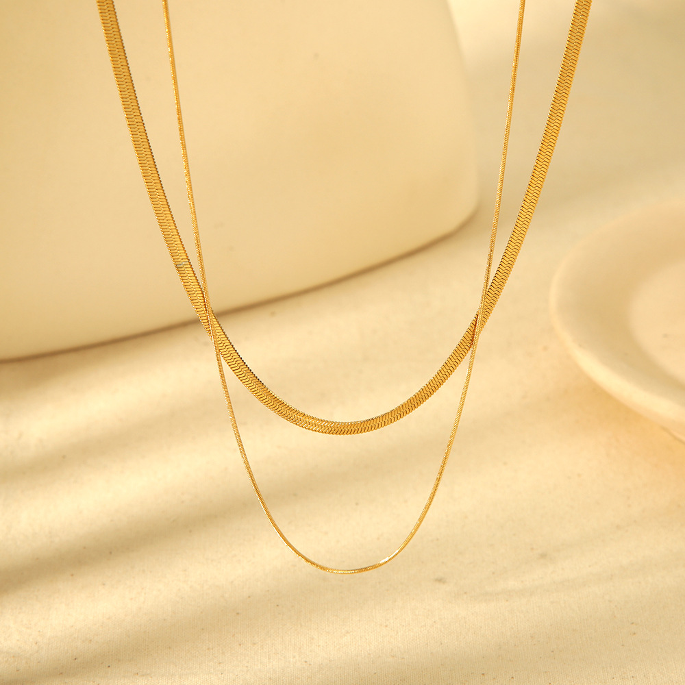 Eenvoudige afneembare dameskettingen van roestvrij staal h5Afbeelding4