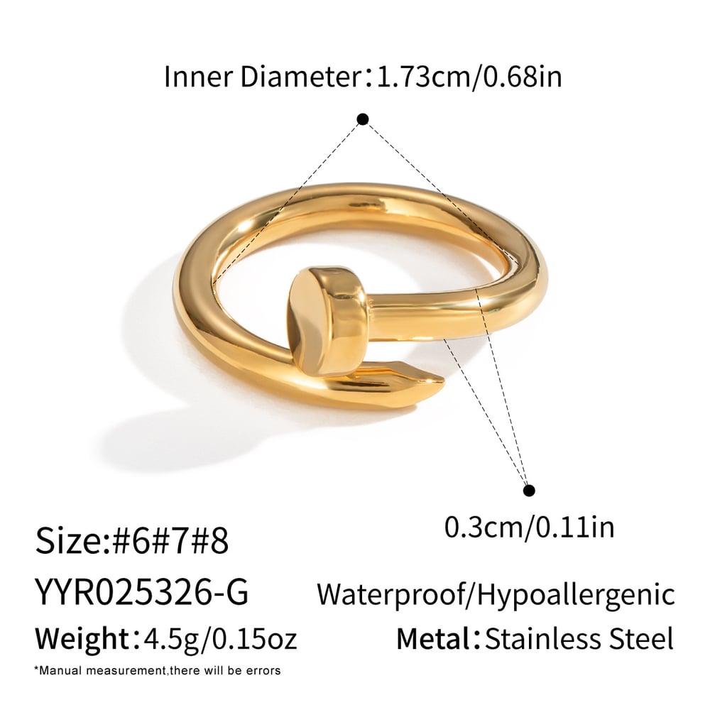 18K Gold Plated Stainless Steel Bracelets Sets irregular shape Simple Daily Simple Series Women's jewelry