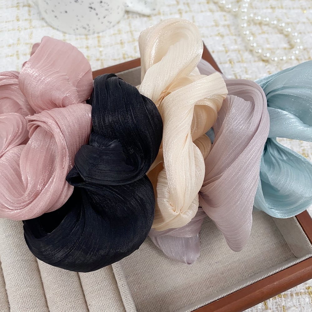 1 Piece Daily Solid Color Synthetic Fiber Women's Scrunchies h5Picture4