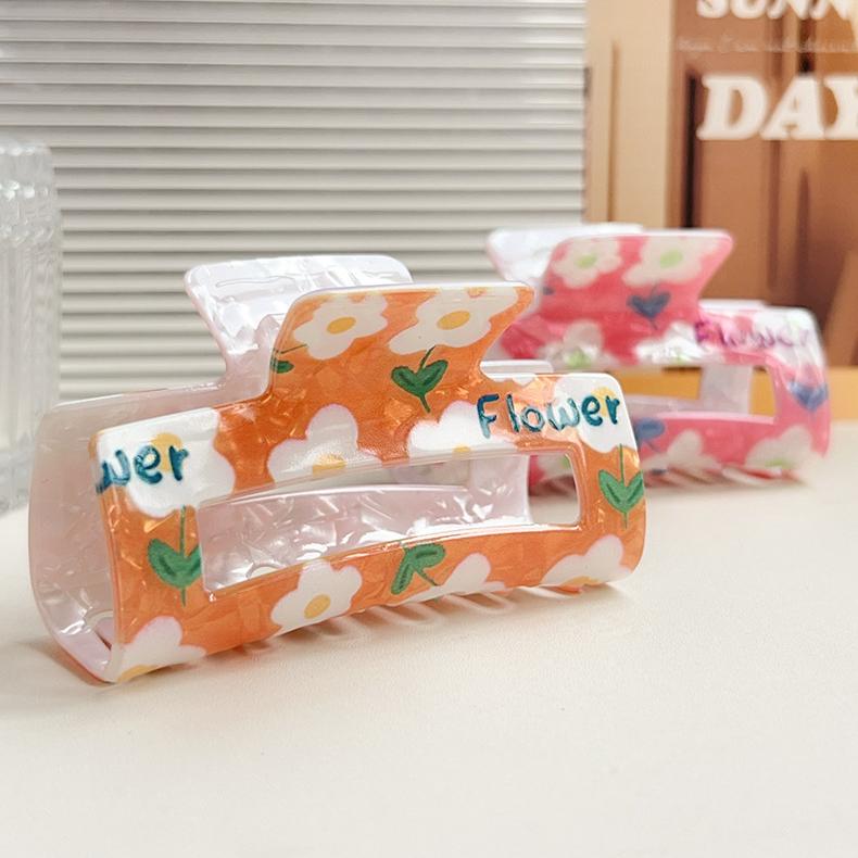 1 Piece Sweet Flower Acrylic Women's Hair Claws h5Picture5