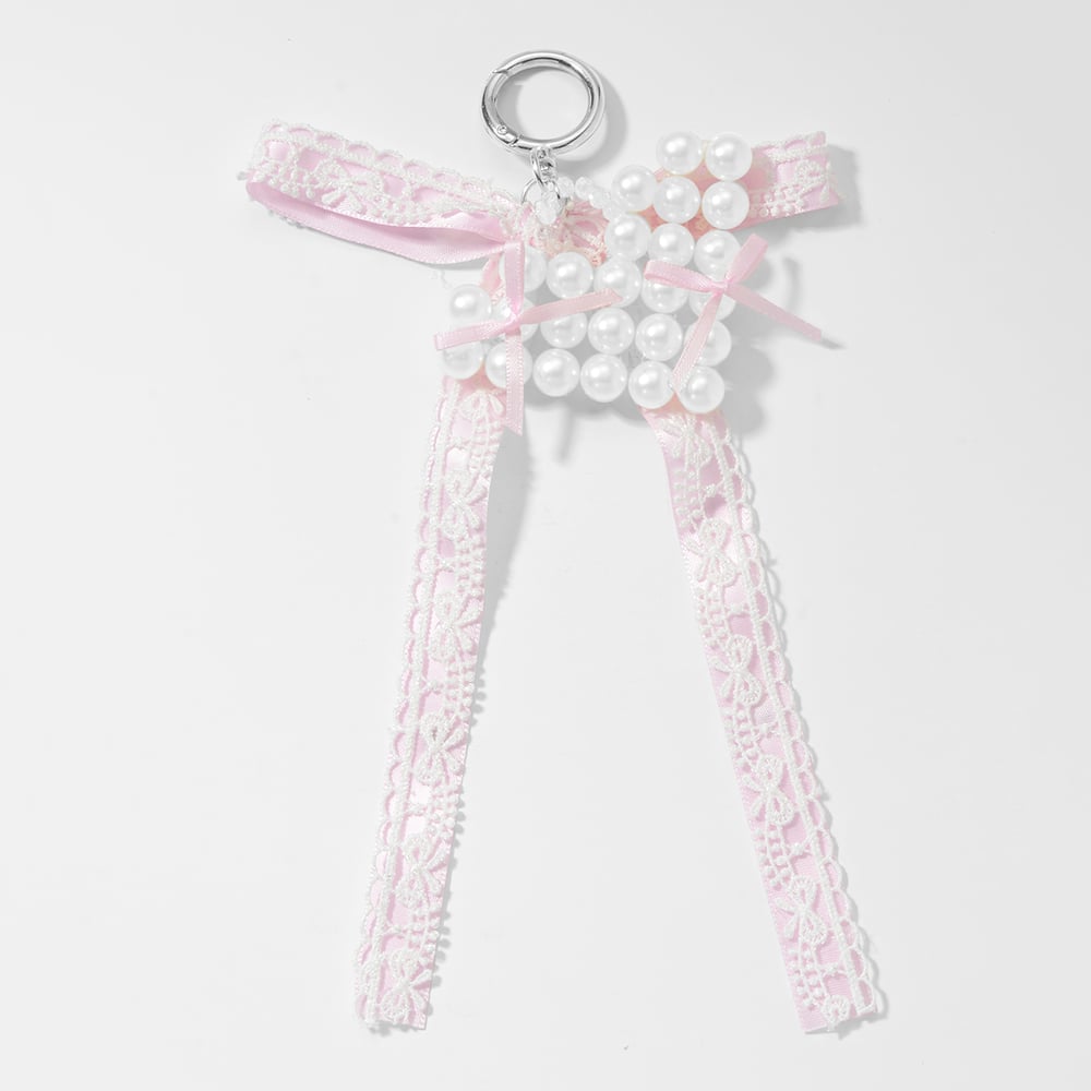1 Piece Beaded Heart Bag Charm Picture5