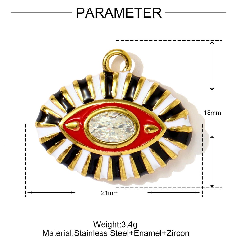 1 Piece Luxurious Devil's Eye Tarot Stainless Steel Women's Pendants Picture2