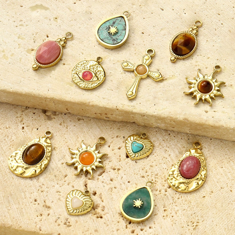 1 Piece Classic Droplet Natural Stones Women's Pendants h5Picture3