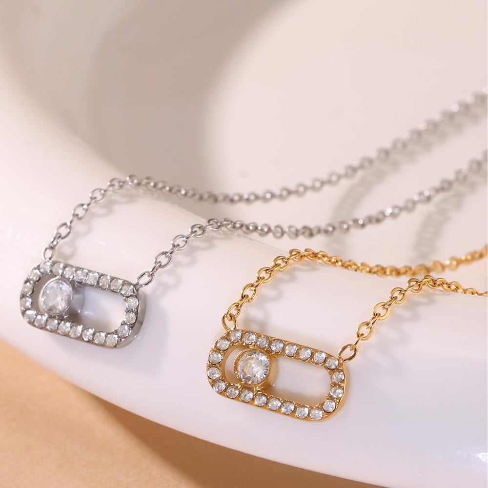 1 Piece Elegant Irregular Shape Stainless Steel Gold Color Women's Necklaces Sets h5Picture6