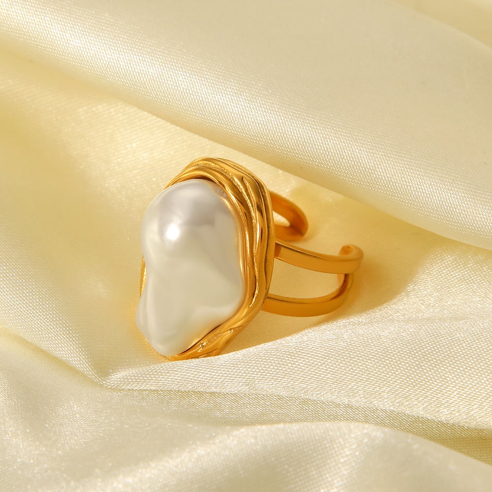 1 Piece Simple Series Daily Irregular Shape Stainless Steel  Statement Rings Picture4