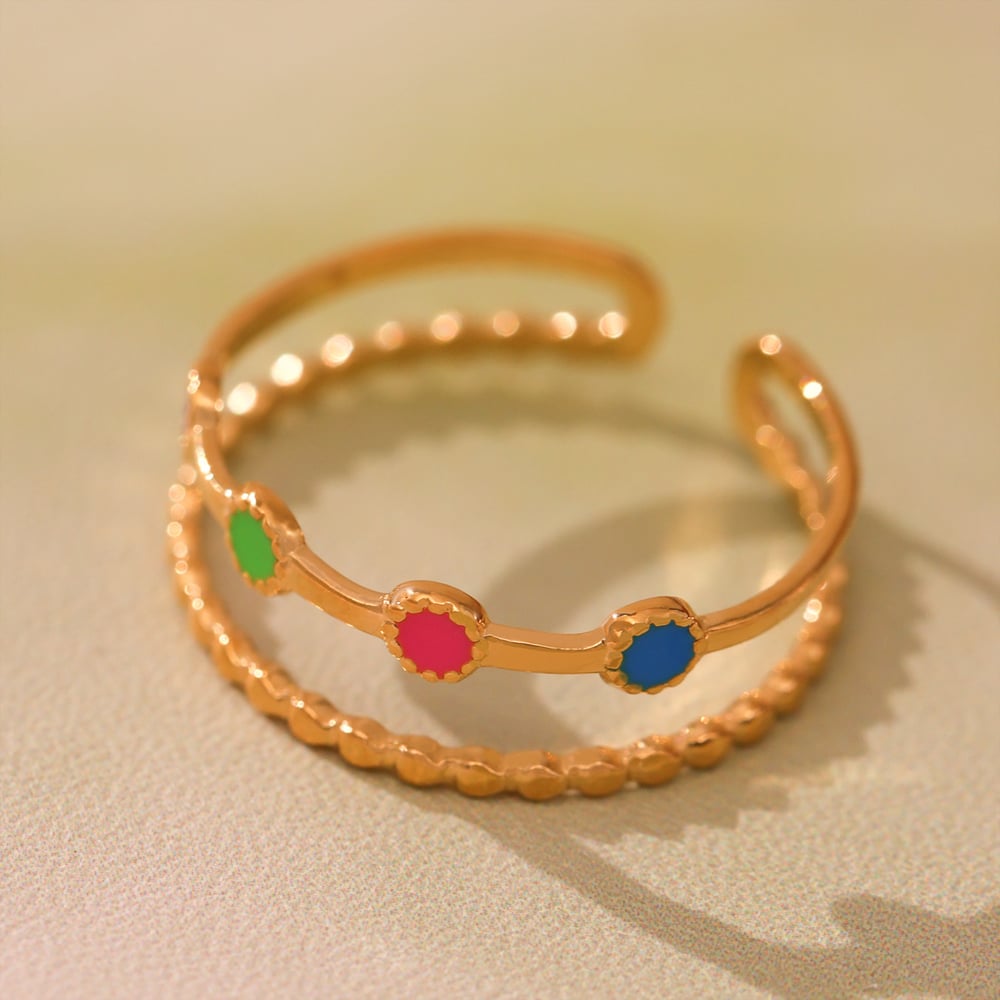 1 Piece Delicate Devil's Eye Stainless Steel Gold Color Women's Bracelets Sets h5Picture7