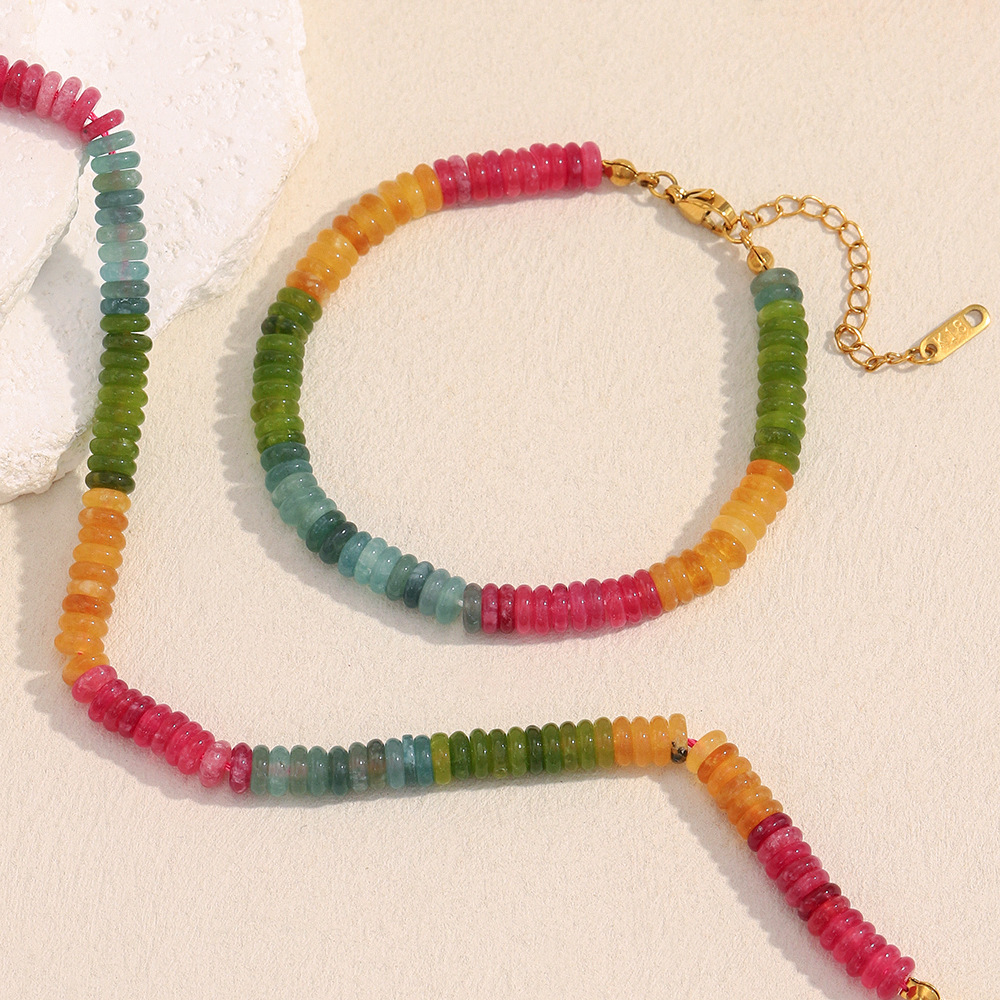 1 Piece Elegant Beads Natural Stones Women's Beaded Necklaces h5Picture3