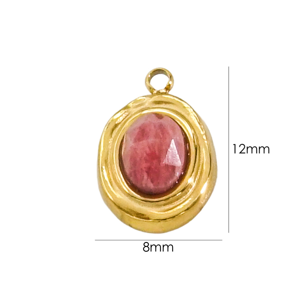 1 pezzo di ciondolo da donna in pietra naturale dalla forma irregolare e retrò semplice