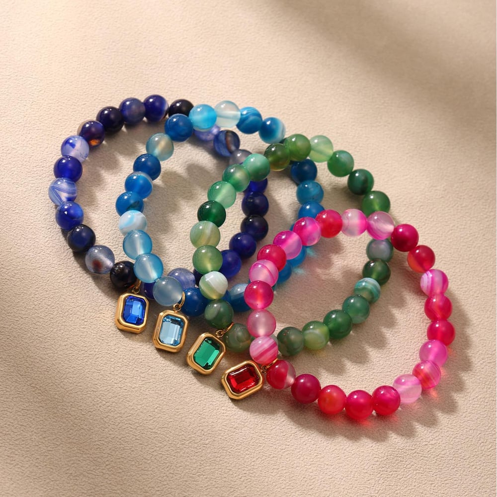 1 Piece Elegant Natural Beads Women's Beaded Bracelets Picture7