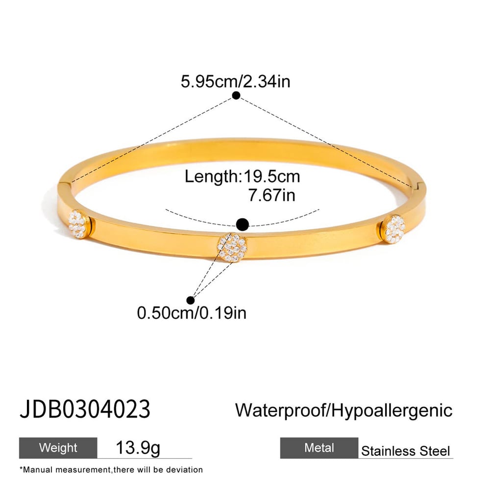 1 Piece Delicate Cherry Stainless Steel Gold Color Women's Bangles