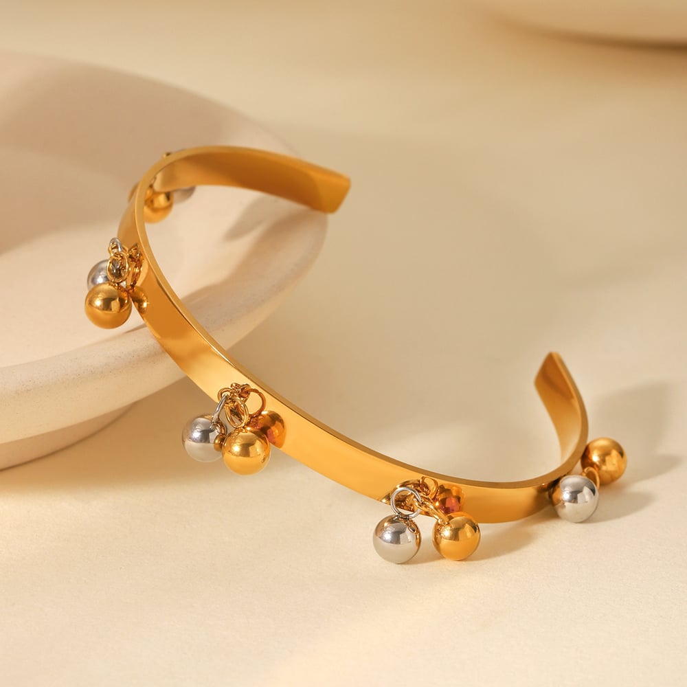 1 Piece Simple Series Daily Mixed Stainless Steel  Women's Bangles h5Picture3