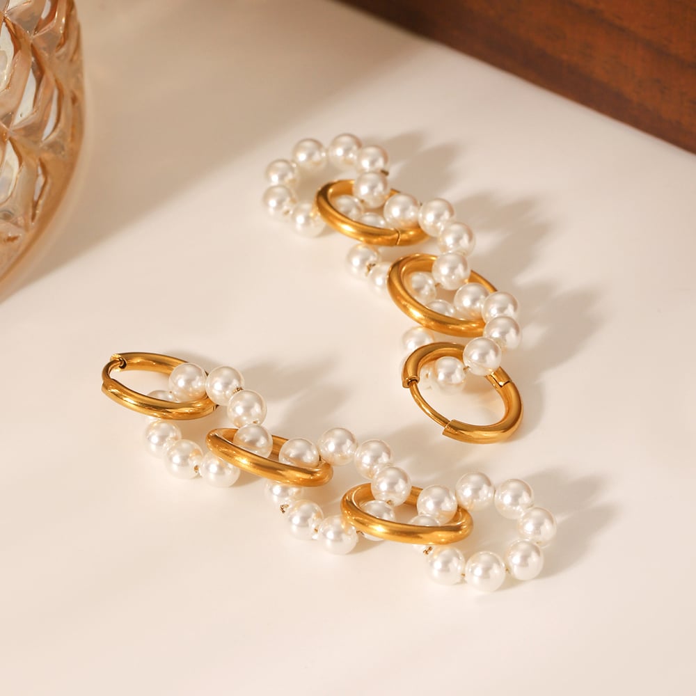 1 Pair Simple Series Daily Circle Stainless Steel  Women's Hoop Earrings Picture6