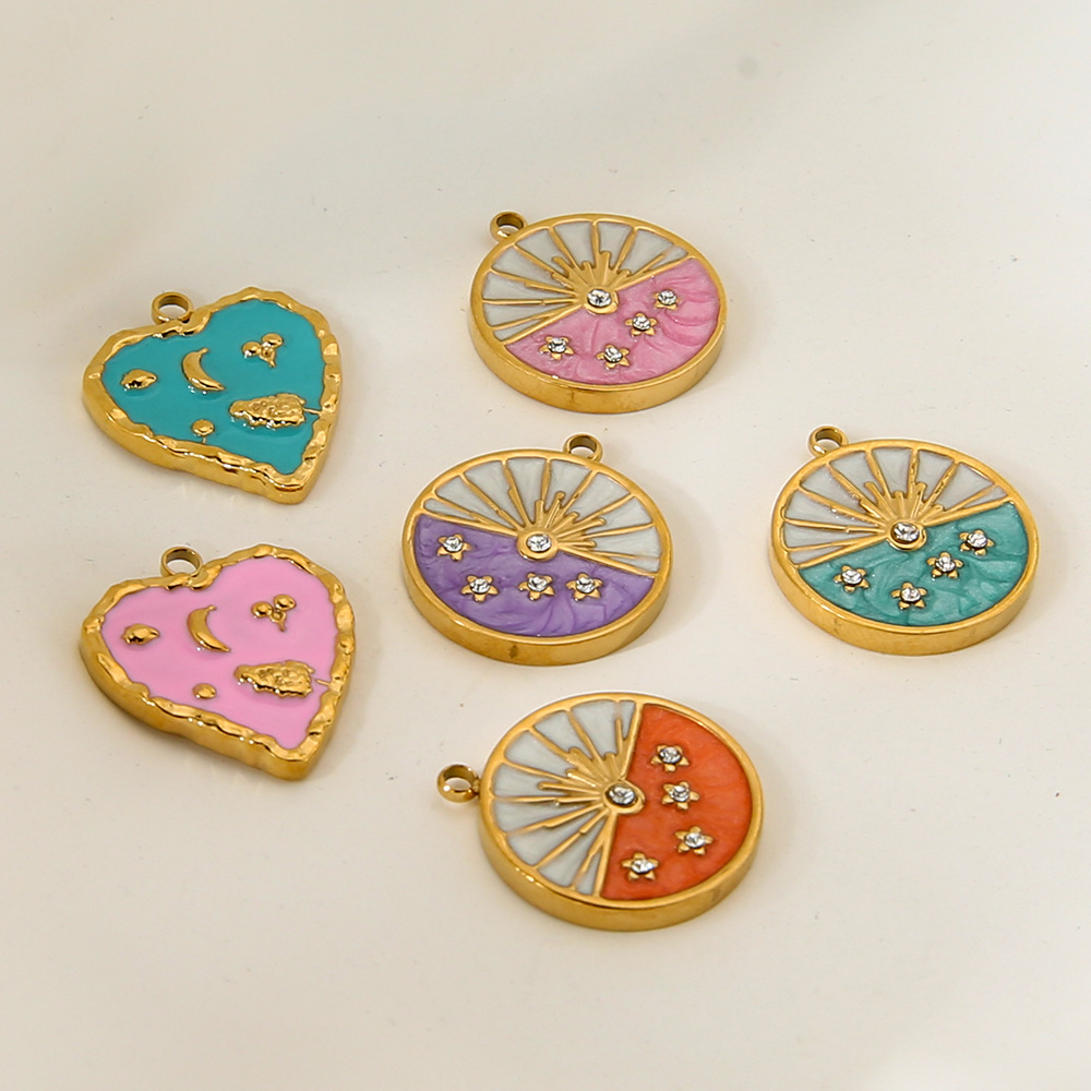 1 Piece Cute Stainless Steel Gold Color DIY Pendant Picture4
