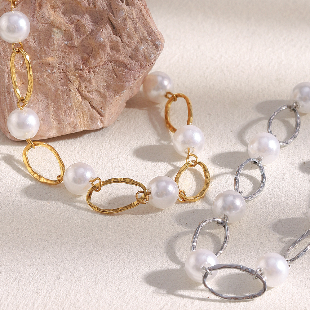 1 Piece Classic Series Oval Stainless Steel Gold Color Women's Chain Bracelets h5Picture3