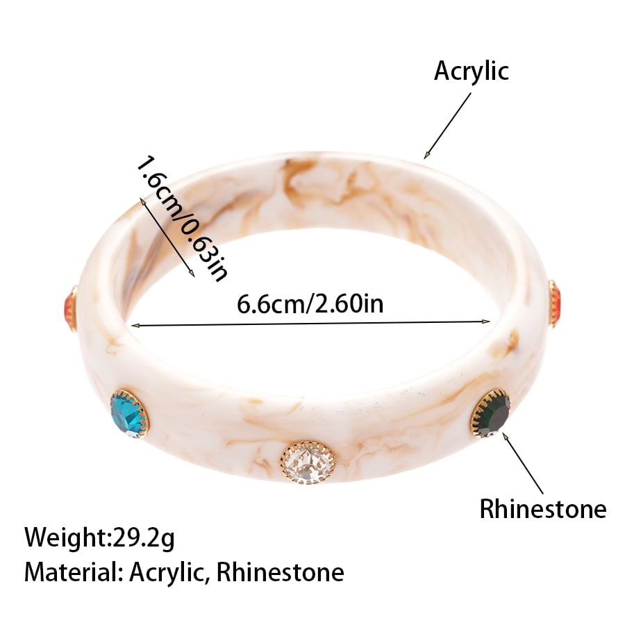 1 Piece Retro Gradient Color Acrylic Bangle h5Picture2