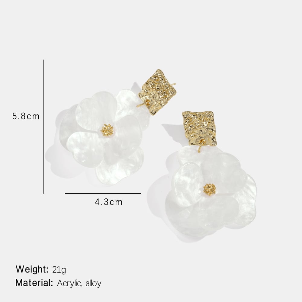 1 Pair Retro Flower Alloy Drop Earrings h5Picture2