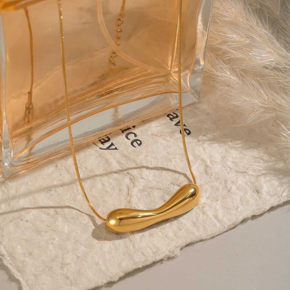 1 Piece Irregular Shape Stainless Steel Gold Color Pendant Necklace Picture4