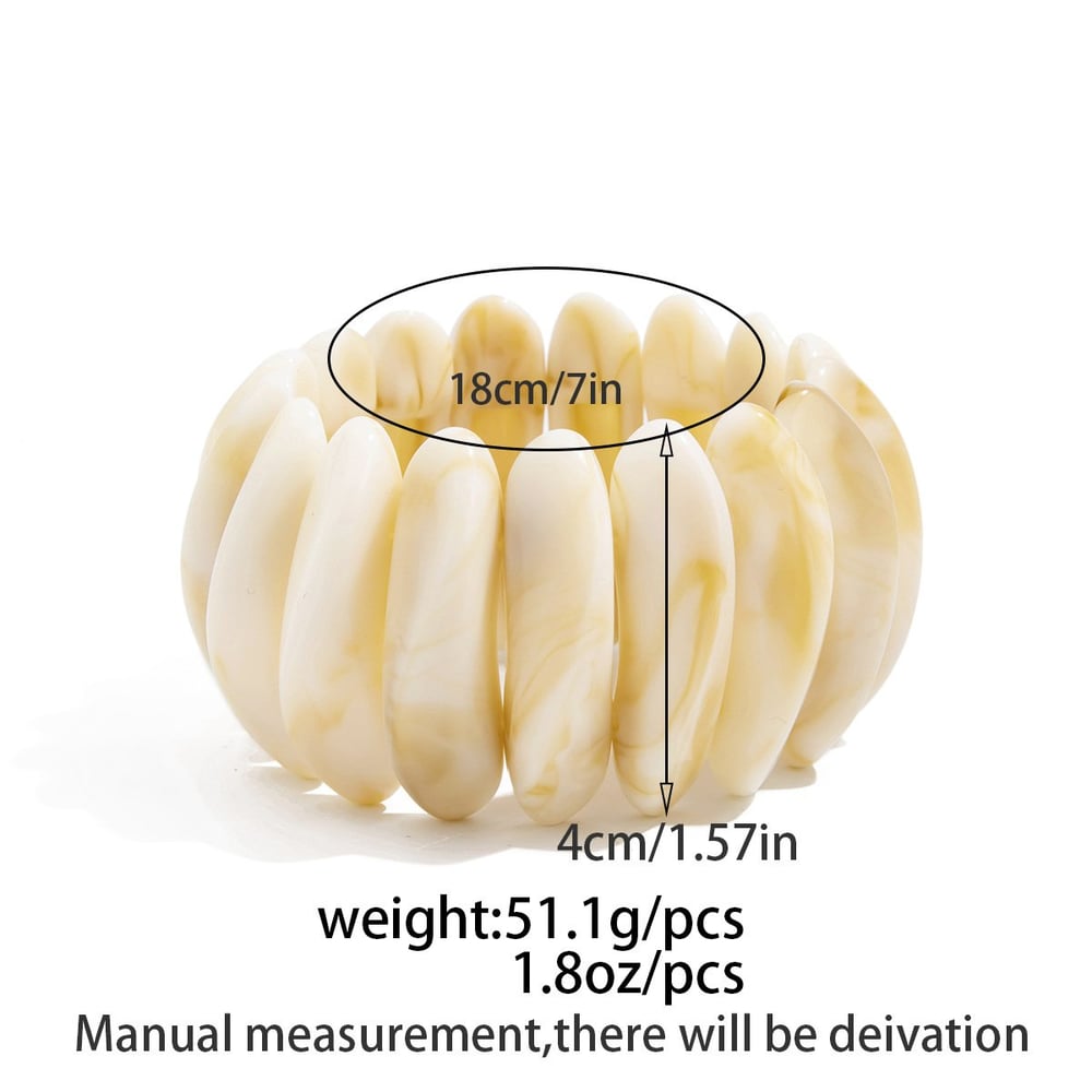 1 Piece Retro Irregular Shape Resin Bangle Picture2