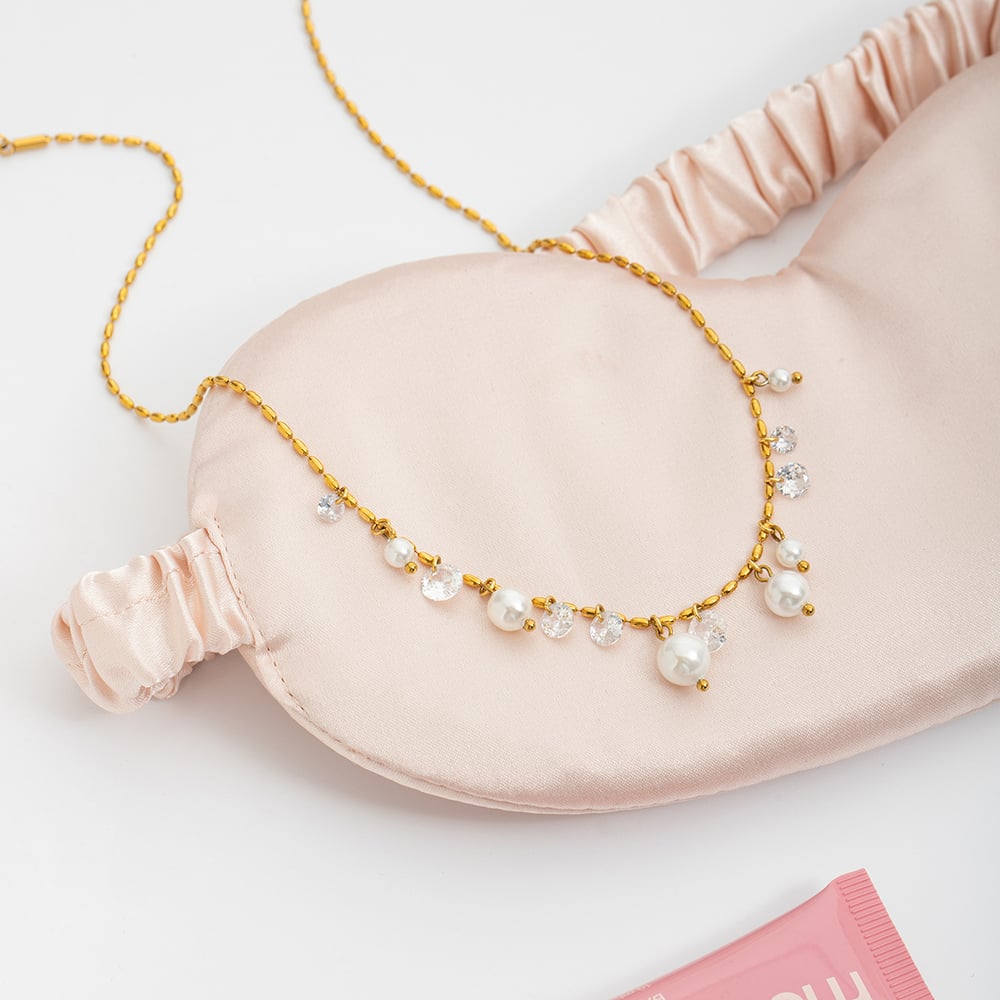 1 Piece Elegant Tassel Stainless Steel Gold Color Women's Pendant Necklaces h5Picture5