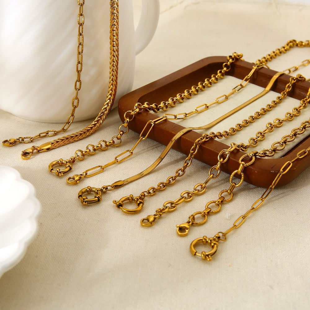 1 Piece Simple Daily Chain Stainless Steel  Women's Chain Necklaces Picture2