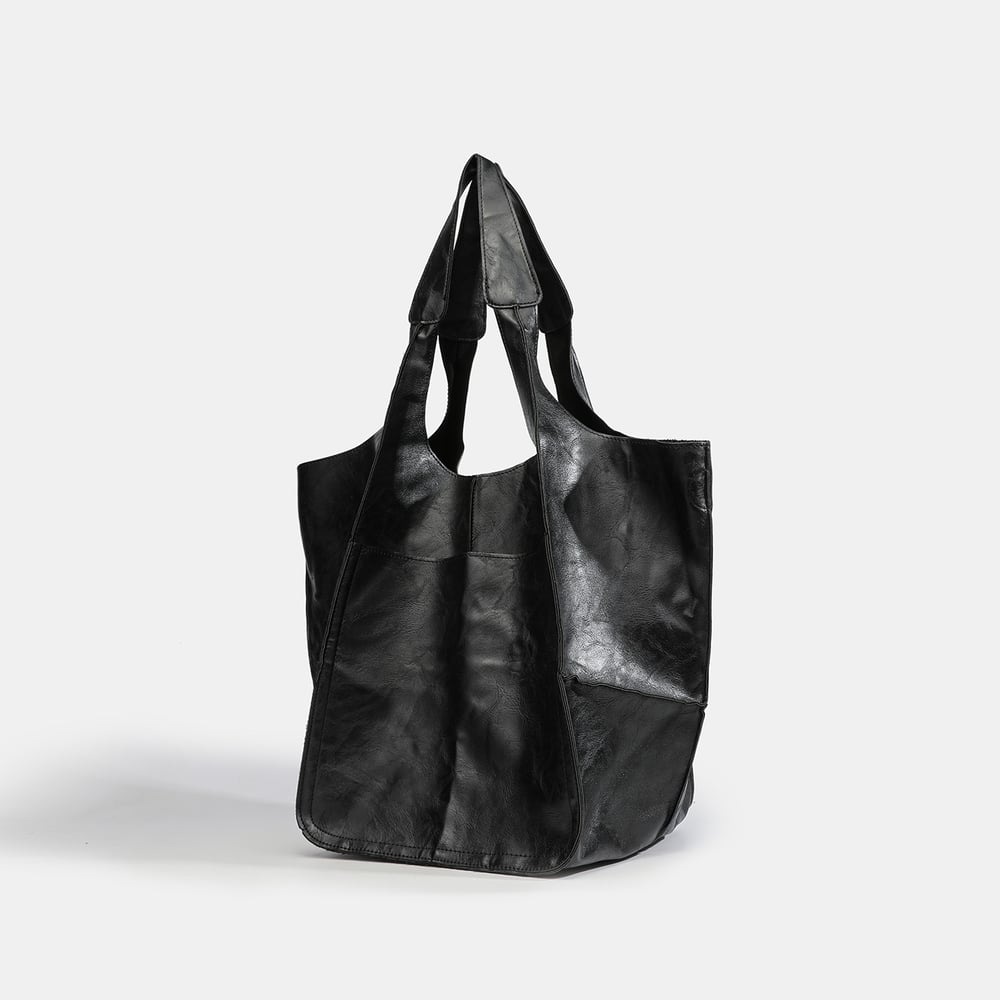 1 Stück minimalistische Retro-Handtasche aus einfarbigem PU für Damen h5Bild2