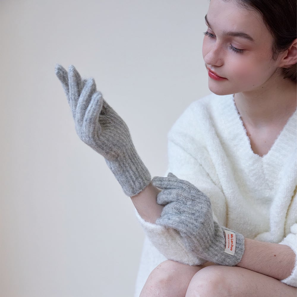 1 Paar einfarbige Damenhandschuhe aus Polyester für den täglichen Gebrauch h5Bild3