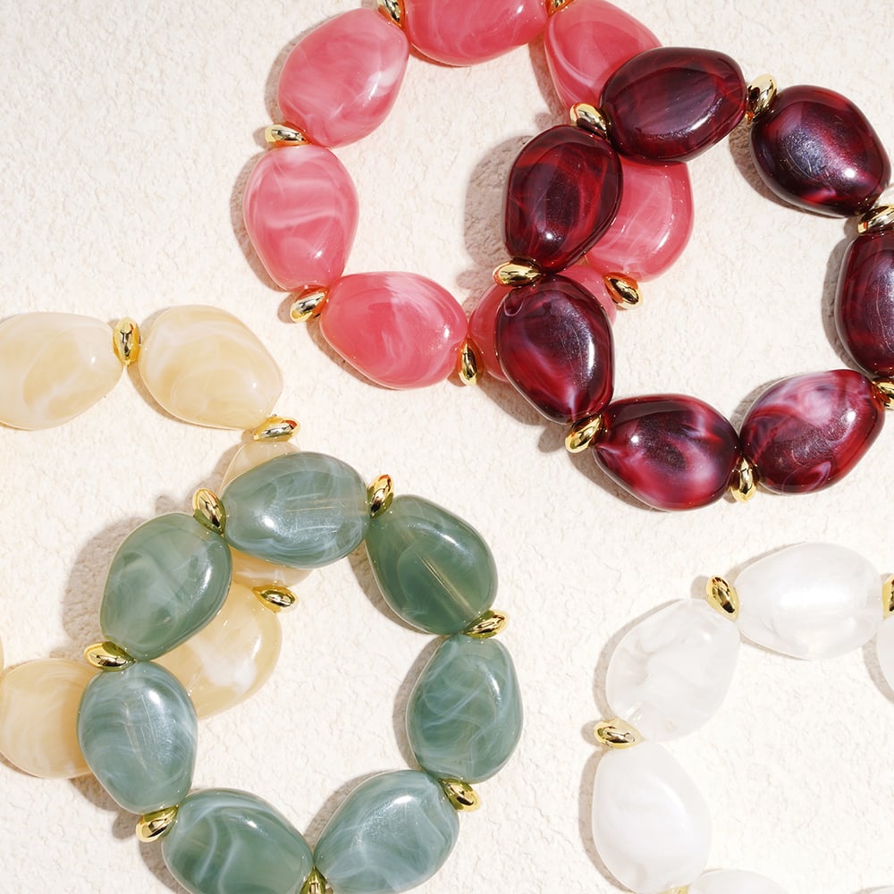 1 Piece Irregular Shape Acrylic Beaded Bracelet Picture5