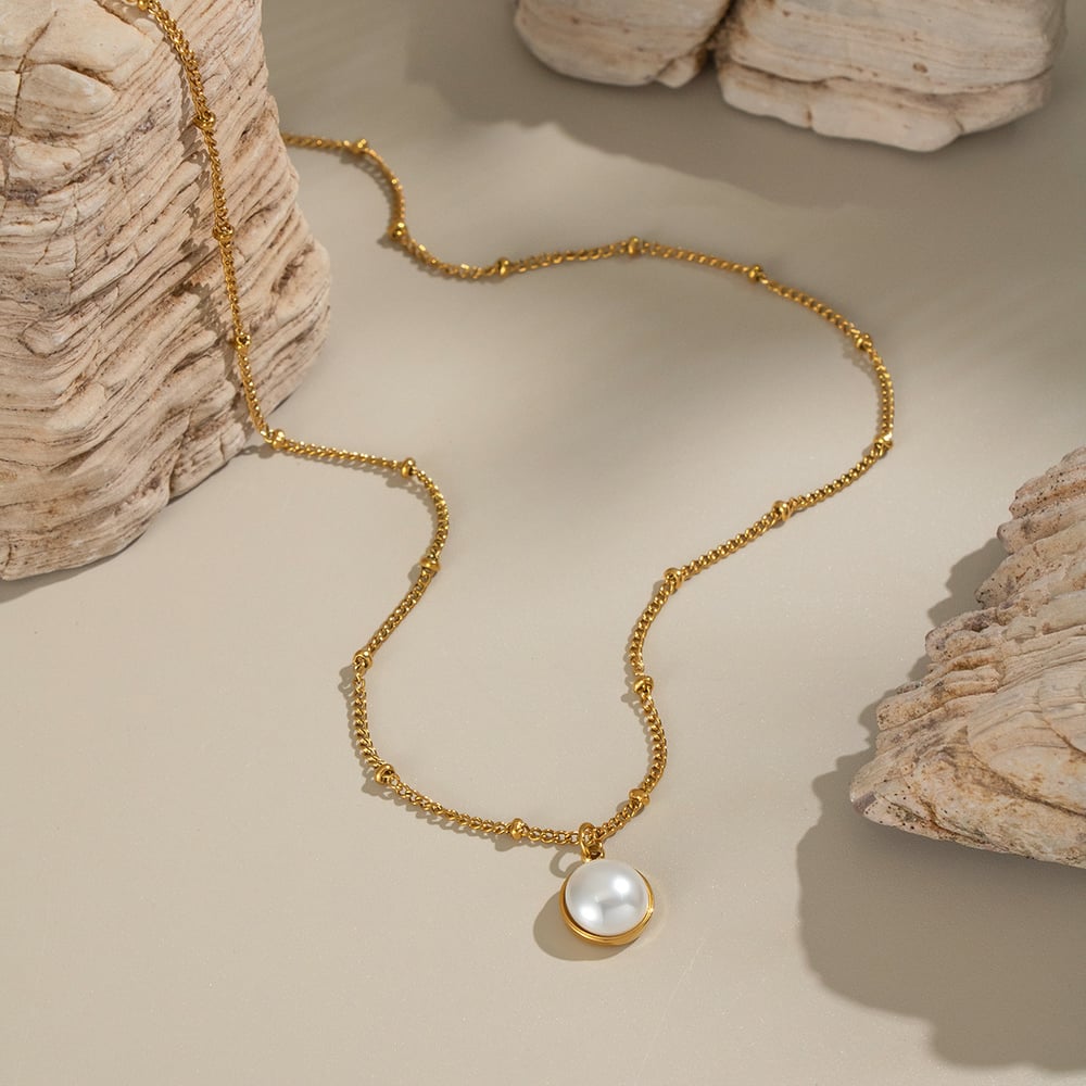 Daily Circle Stainless Steel Gold Color Women's Jewelry Sets h5Picture3