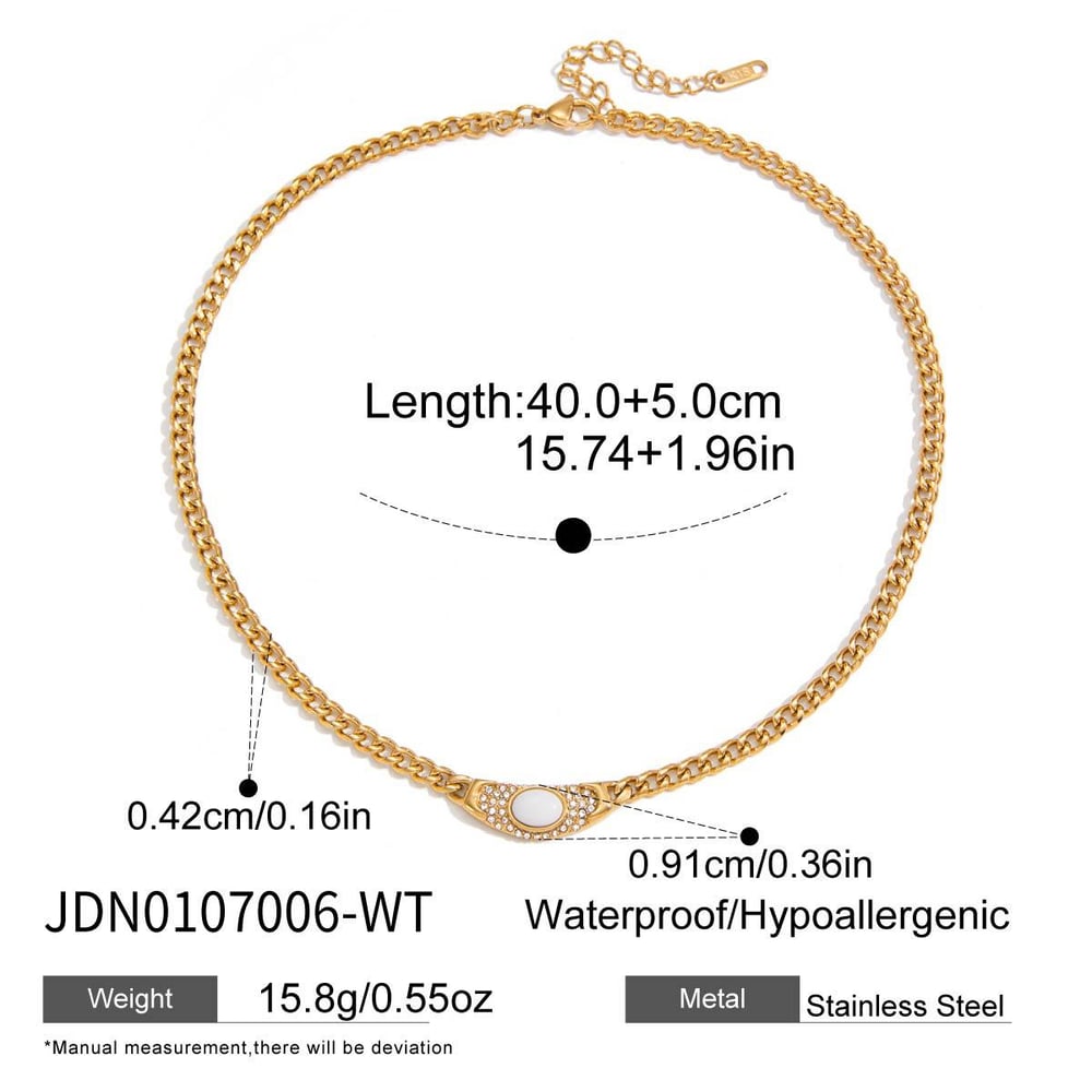 1 Piece Vintage Circle Stainless Steel Gold Color Women's Pendant Necklaces