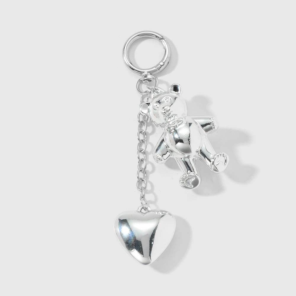 1 Piece Heart Alloy Bag Charm 