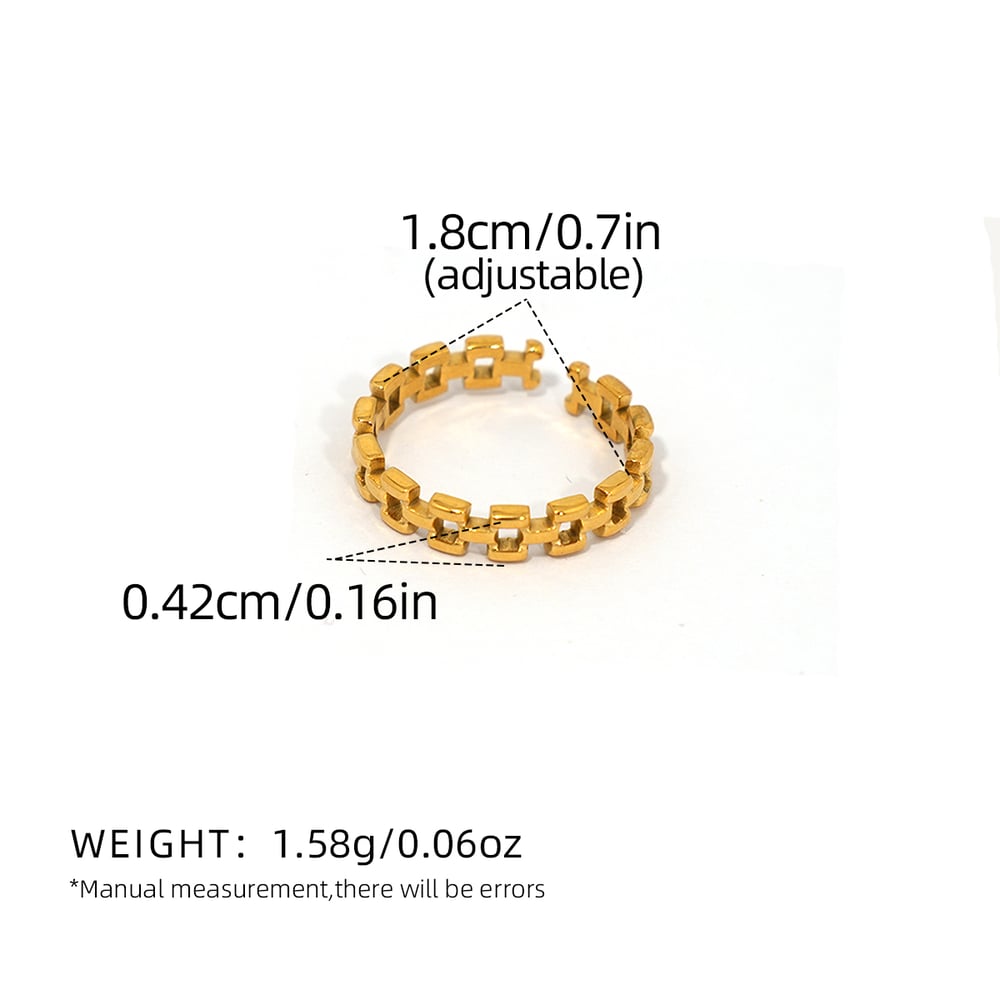 1 Piece Simple Daily Irregular Shape Stainless Steel Women's Statement Rings 
