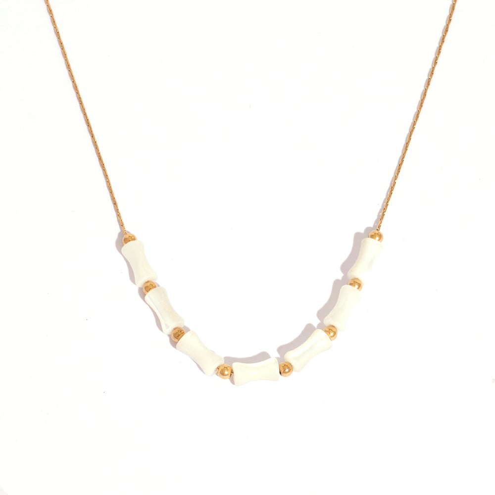 1 Piece Retro Beaded Shell  Chain Stainless Steel   Gold Color  Women's Chain Necklaces 