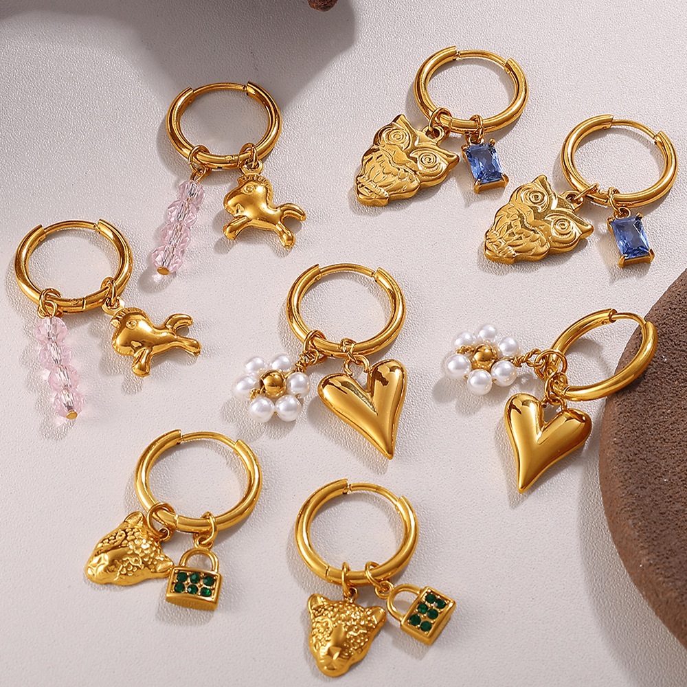 1 Paar goldfarbene DIY-Ohrhänger aus Edelstahl Bild3