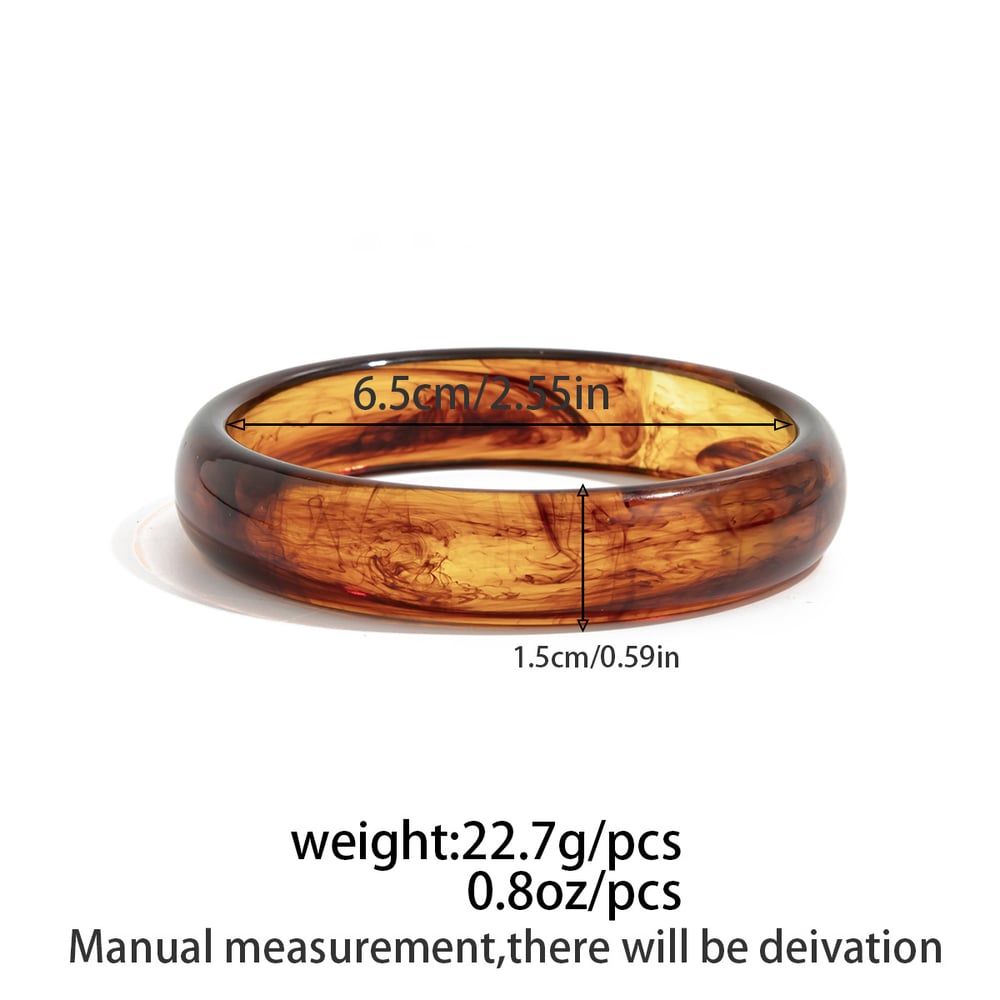 1 Stück Retro Farbverlauf Harz Armreif Bild2