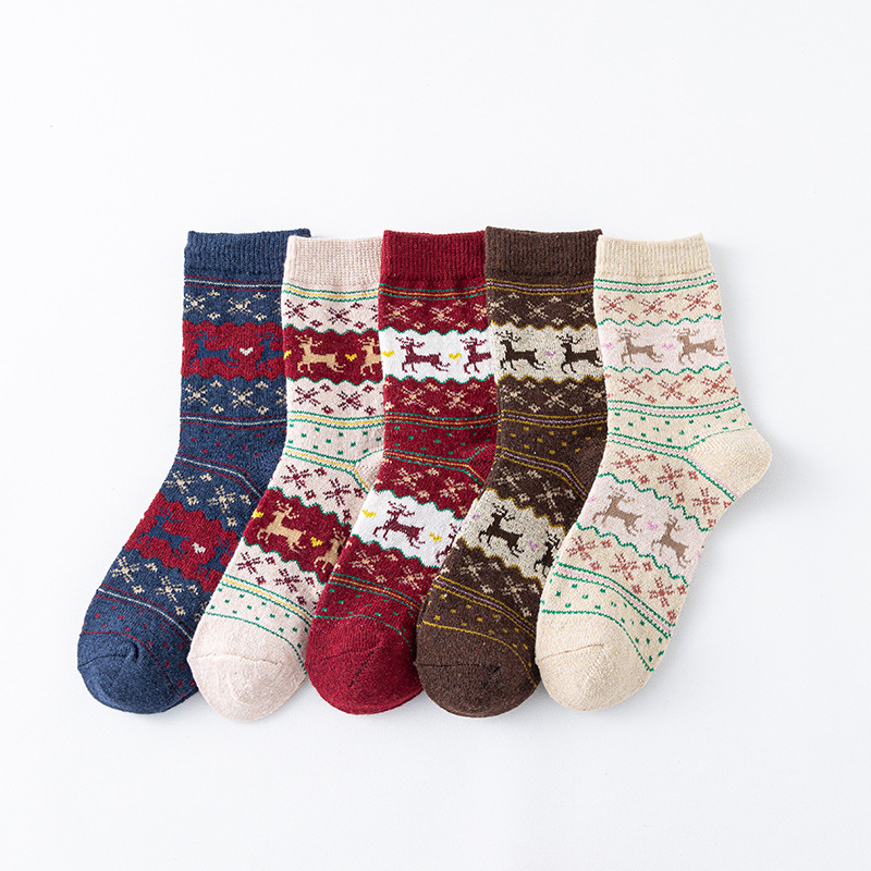 Süße Weihnachtselch-Geschenkbox für Damen, mittelhohe Socken h5Bild3