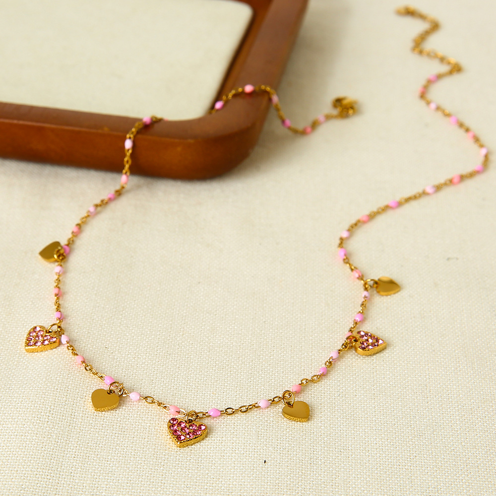 1 Piece Romantic Sweet Heart Stainless Steel  Women's Pendant Necklaces Picture3