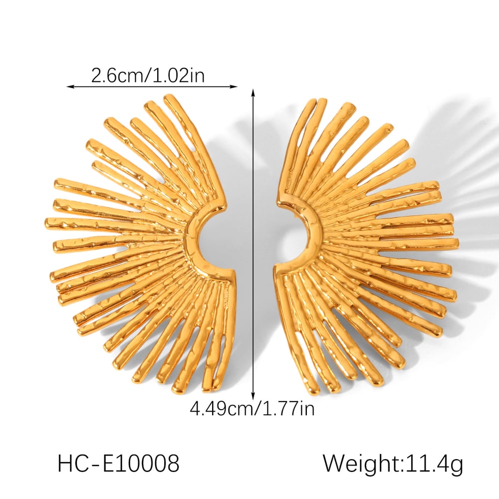 1 Paar täglich gemischte Gold- und Silberfarben Edelstahl-Ohrstecker für Damen h5Bild2