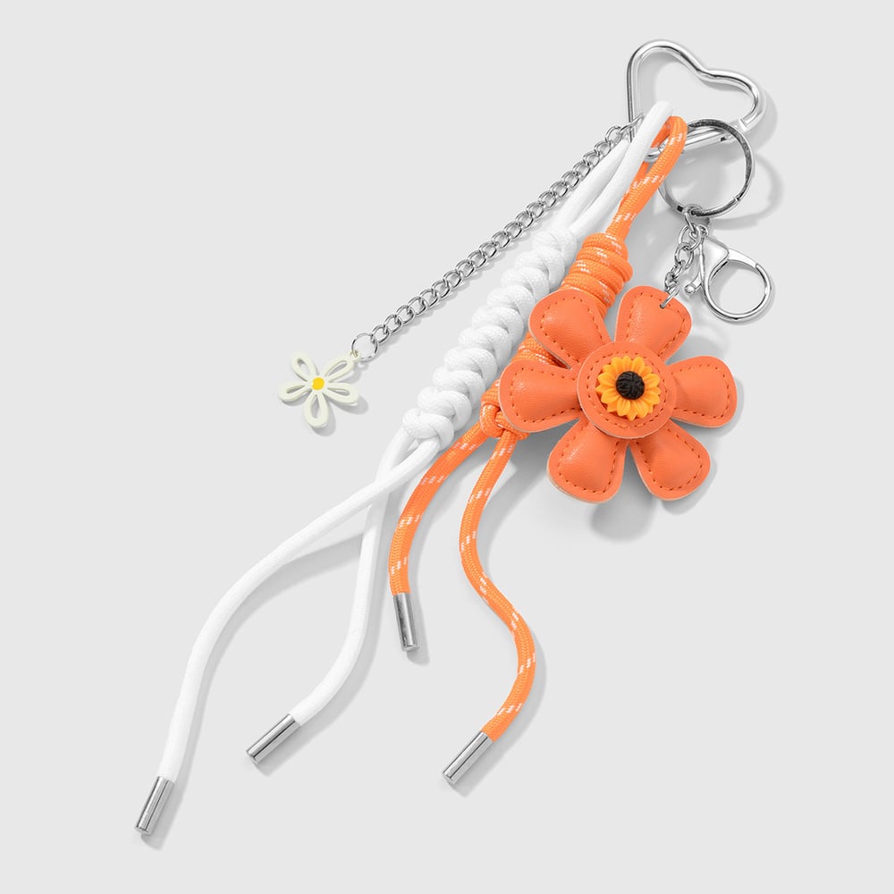 1 PiecLeather Flower Leopard Print Star Bag Charm h5Picture4