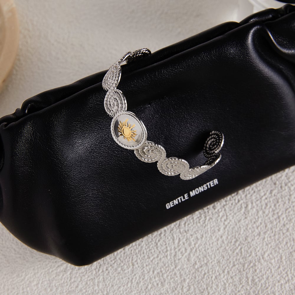 1 Piece Simple Vortex Stainless Steel Women's Cuff Bracelets h5Picture6