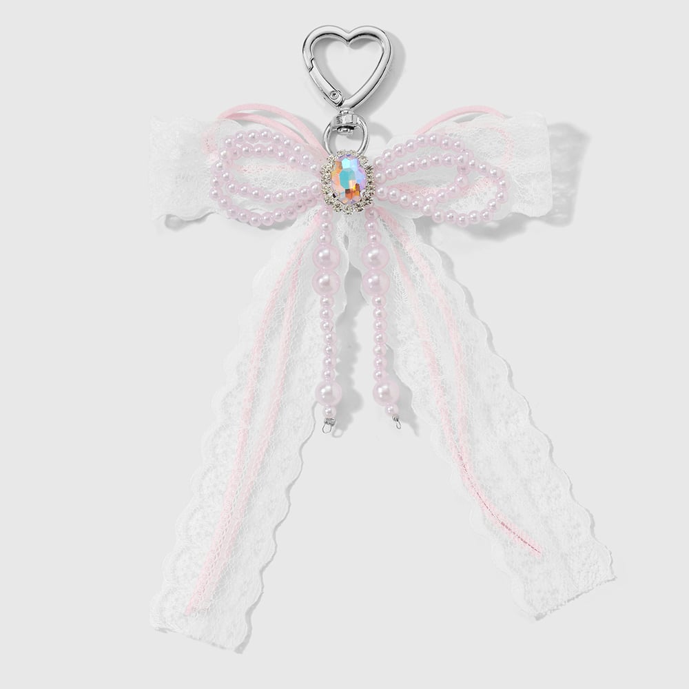 1 Piece Sweet Beaded Bow Knot Bag Charm Picture9