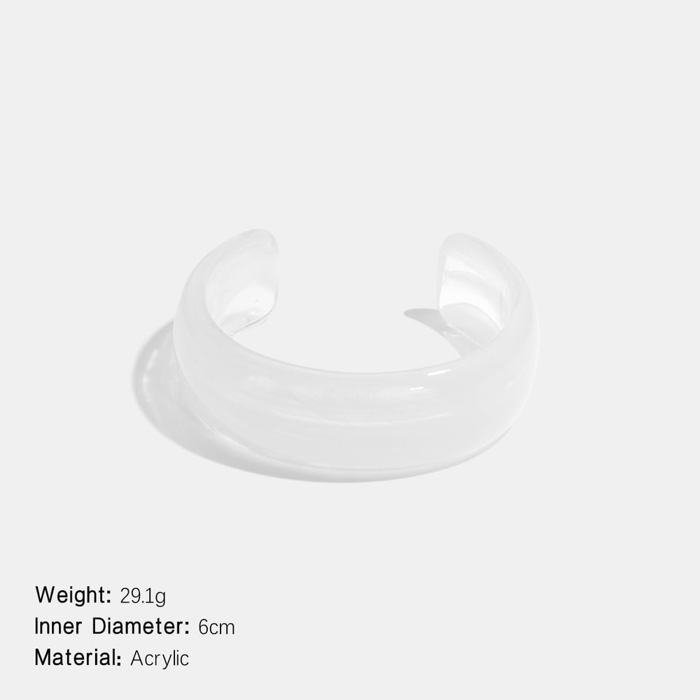 1 Stück einfache Manschettenarmbänder aus Acryl mit Farbverlauf für Damen h5Bild2