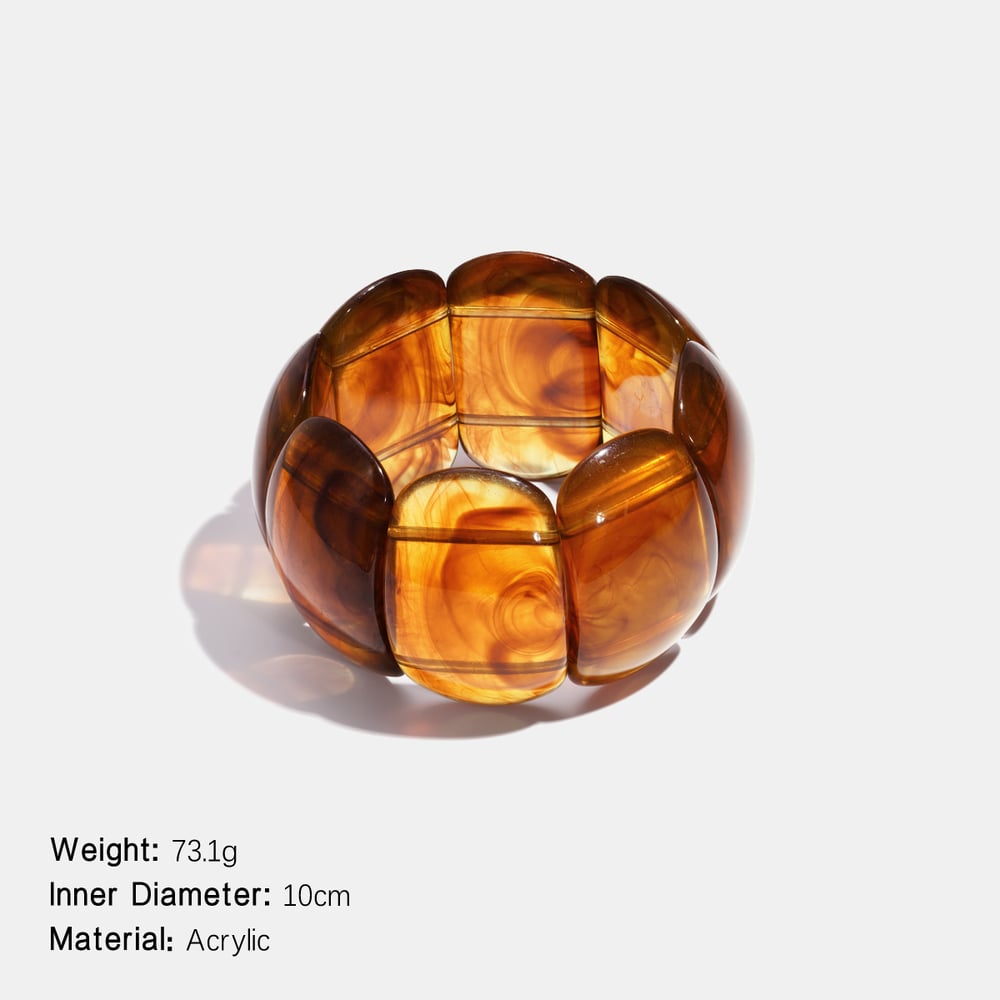 1 Stück einfache Retro-Perlenarmbänder aus Acryl mit Farbverlauf für Damen h5Bild2