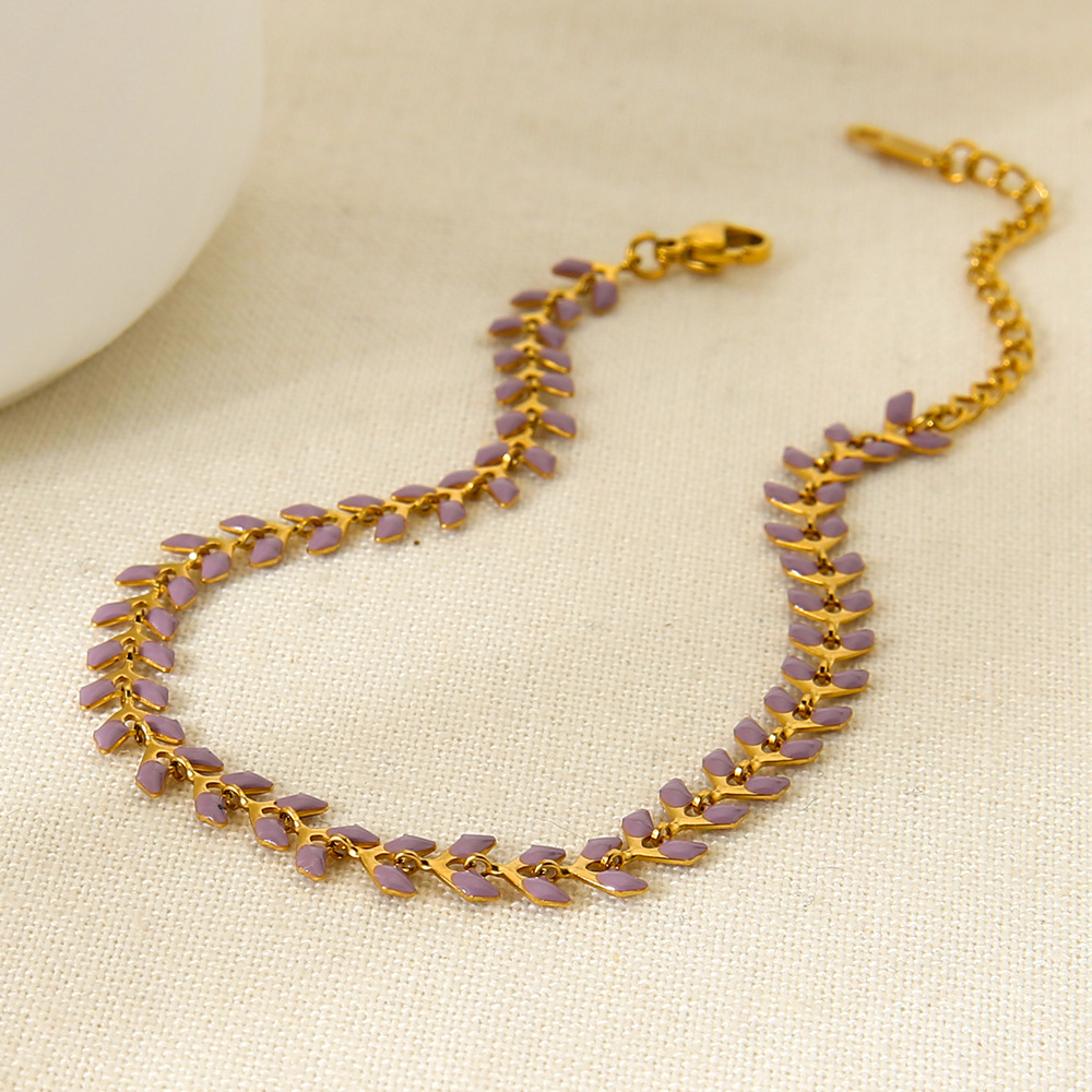 1 Piece Simple Daily Chain Rectangle Stainless Steel Women's Chain Bracelets h5Picture3