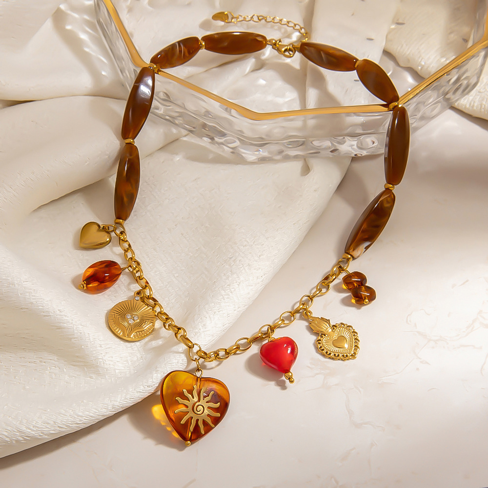 1 Piece Romantic Series Classic Heart Stainless Steel  Women's Pendant Necklaces h5Picture4